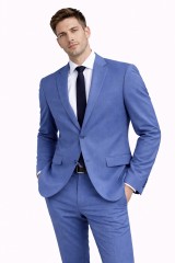                           Newsmen elasztikus slim öltöny - Kék Öltöny, mellény